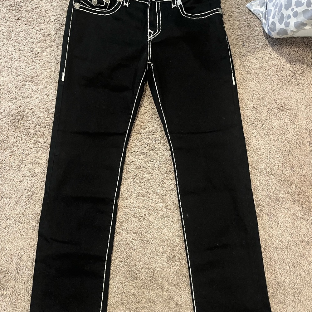 Black Jeans with White Stitching